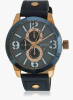 Adexe 002161-1 Blue/Golden Analog Watch