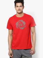 Adidas Derrick Rose Red Round Neck T-Shirt