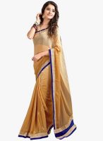 Aesha Beige Color Embroidered Saree