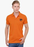 Alba Orange Solid Polo T-Shirt