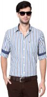 Allen Solly Men's Striped Casual White Shirt