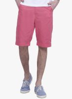 Alley Men Pink Solid Shorts