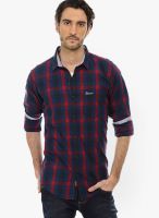 Basics Checks Red Casual Shirt