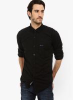 Basics Solid Black Casual Shirt