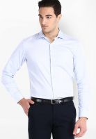 Black Coffee Solid Blue Formal Shirt