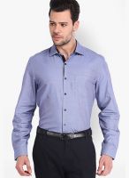 Black Coffee Solid Blue Formal Shirt