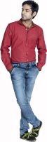 Bombay Casual Jeans Men's Solid Casual Maroon Shirt