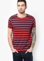 Burton Red Round Neck T-Shirt