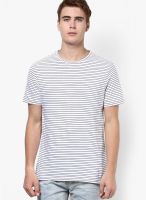 Burton White Stripe Crew T-Shirt