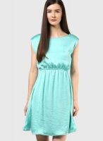 Code by Lifestyle Aqua Blue Colored Solid Shift Dress