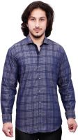 Dave Men's Checkered Casual Blue Shirt Dave Men's Checkered Casual Blue Shirt