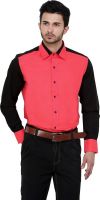 Dazzio Men's Solid Casual Red, Black Shirt