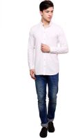 Dennis Lingo Men's Solid Casual White Shirt