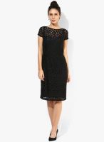 Dorothy Perkins Black Colored Embroidered Shift Dress