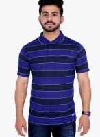 Duke Stardust Blue Striped Polo T-Shirts