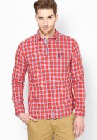 Ed Hardy Red Checks Casual Shirt