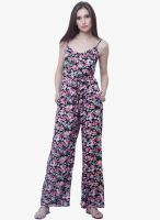 Faballey Black Printed Jumpsuit