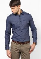 Gas Blue Casual Shirt