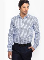 Genesis Checks Blue Formal Shirt