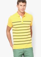 Giordano Yellow Striped Polo T-Shirts