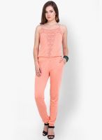 Global Colours Peach Solid Jumpsuit