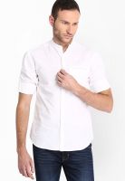 Highlander Solid White Casual Shirt
