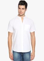 Highlander White Slim Fit Casual Shirt