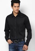 I Know Solid Black Casual Shirt