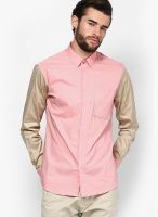 I Know Solid Peach Casual Shirt