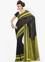 Inddus Black Printed Saree