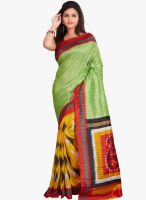 Inddus Green Printed Saree