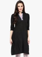 Indidori Black Embellished Kurti