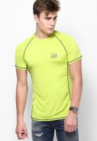 Jack & Jones Green Printed Round Neck T-Shirts