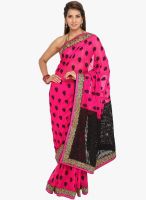 Jashn Pink Embroidered Saree