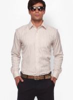 Jogur Beige Slim Fit Casual Shirt