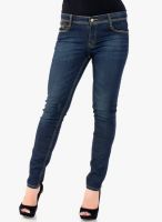 Kazo Navy Blue Solid Jeans
