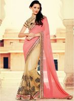 Khwaab Pink Embellished Saree