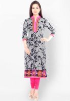 Kurti'S Black Printed Kurtis