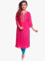 Kurti'S Fuchsia Solid Kurtis