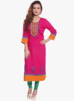 Kurti'S Pink Printed Kurtis