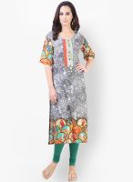 Libas Grey Printed Kurtas