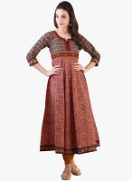 Libas Maroon Printed Kurta