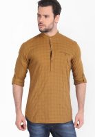 Locomotive Checked Golden Casual Shirt