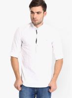 Locomotive Checked White Casual Shirt