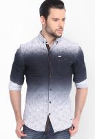 Locomotive Printed Navy Blue Casual Shirt