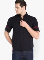 Locomotive Solid Black Casual Shirt