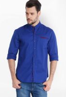 Locomotive Solid Blue Casual Shirt