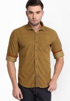 Locomotive Solid Khaki Casual Shirt