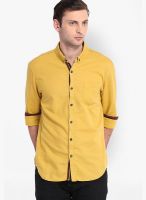 Locomotive Solid Yellow Casual Shirt
