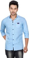 Loopy Men's Polka Print Casual Blue Shirt Loopy Men's Polka Print Casual Blue Shirt